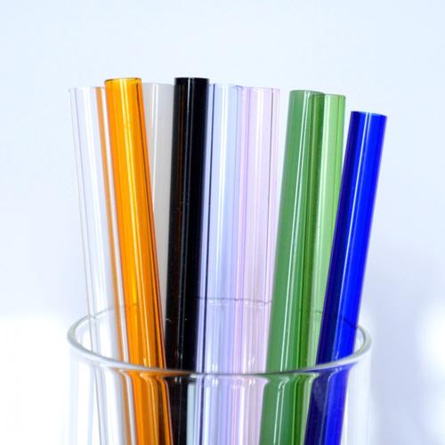 厂家供应 高硼硅耐热玻璃吸管  8mm彩色玻璃管 圆口耐热玻璃吸管